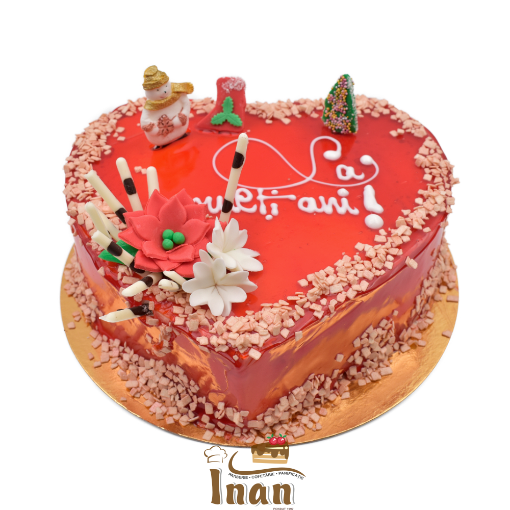 TORT INIMIOARĂ IN GEL ROSU -I0172DOMINO