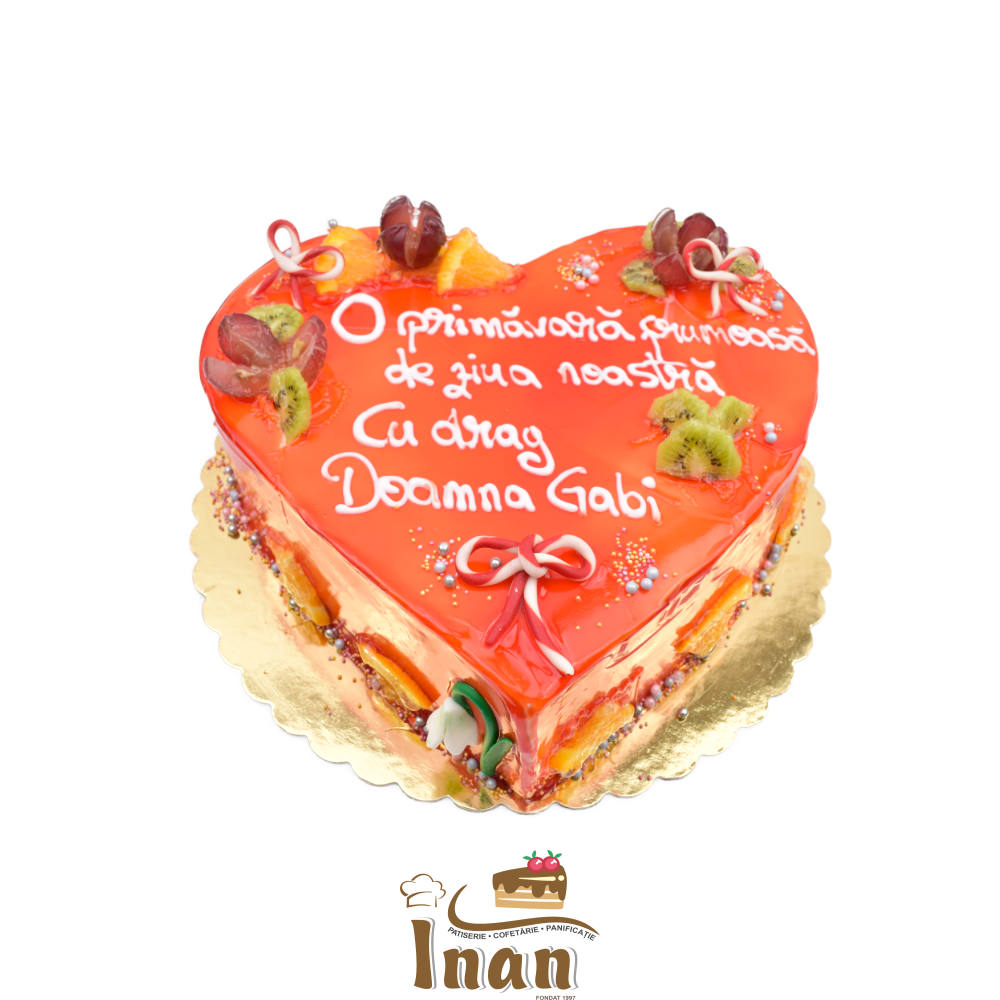 TORT INIMIOARĂ IN GEL ROSU -I0291DOBOS