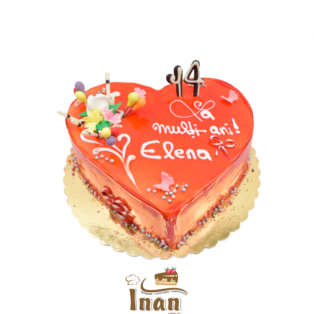 TORT INIMIOARĂ IN GEL ROSU -I0290CIOCOLATINA