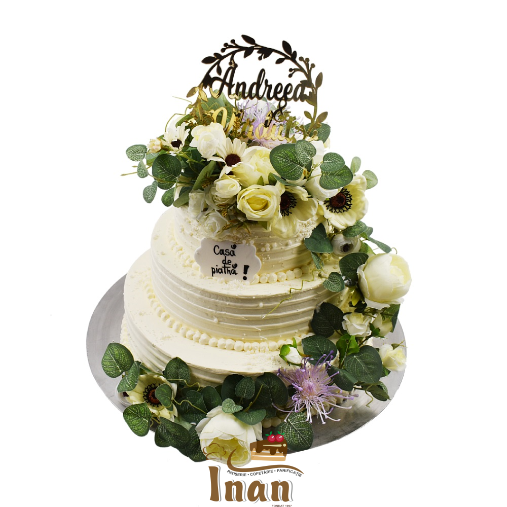 TORT CU FLORI NATURALE -I0191CIOCOLATA SI VANILIE