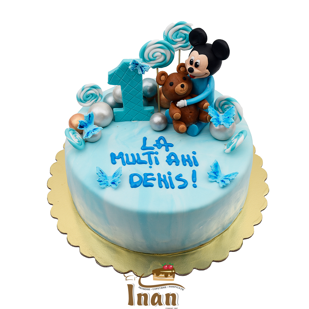 TORT MICKEY MOUSE SI URSULETUL-I0374YOGURT