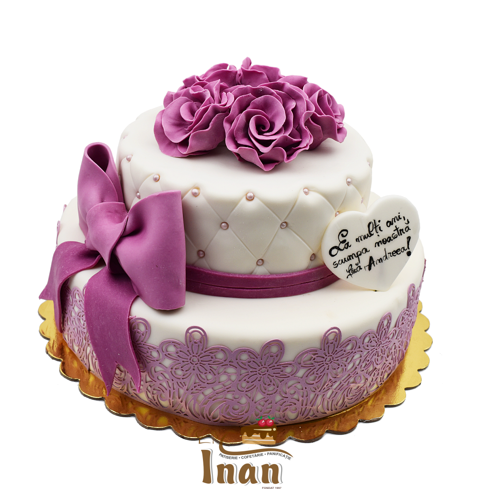 TORT MARTIPAN CU DANTELA-I0335GINA